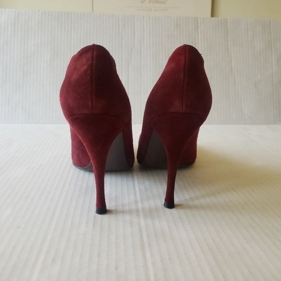 STUART WEIZTMAN BURGUNDY SUEDE PUMP HEEL SHOE SIZE 8M - Picture 6 of 15